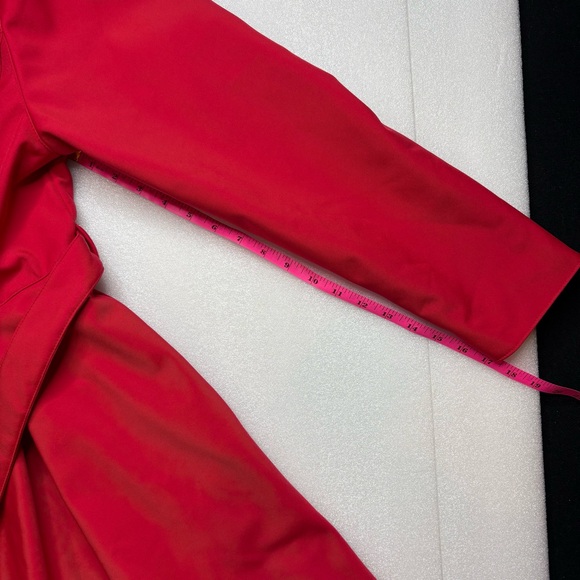 Rain Sisters Elegant Red Trench Coat for Women. NWT. Size L petite.  Gorgeous! - Picture 14 of 16